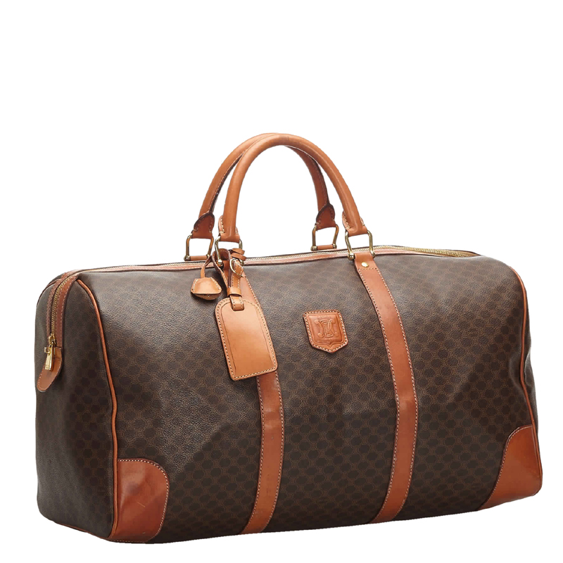 

Celine Brown Macadam PVC Travel Bag