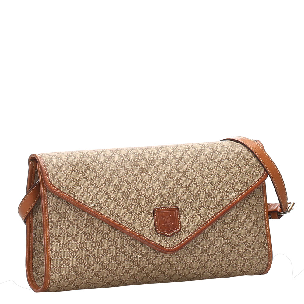 

Celine Brown/Beige Macadam Leather Crossbody Bag