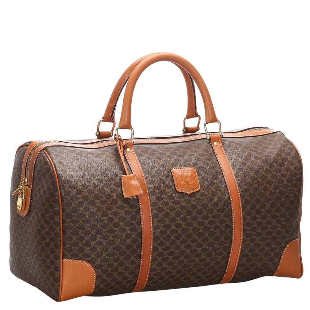 

Celine Brown Macadam PVC Travel Bag