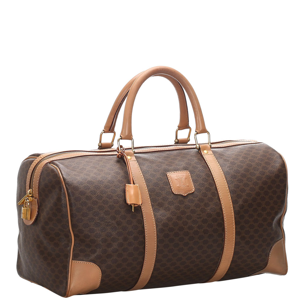 

Celine Brown Macadam PVC Travel Bag
