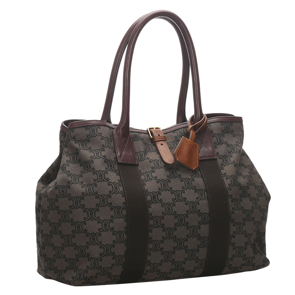 

Celine Brown Macadam Canvas Tote Bag