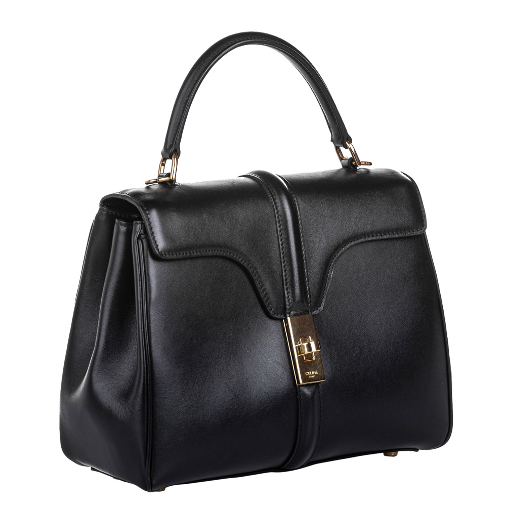 

Celine Black Leather Small 16 Bag