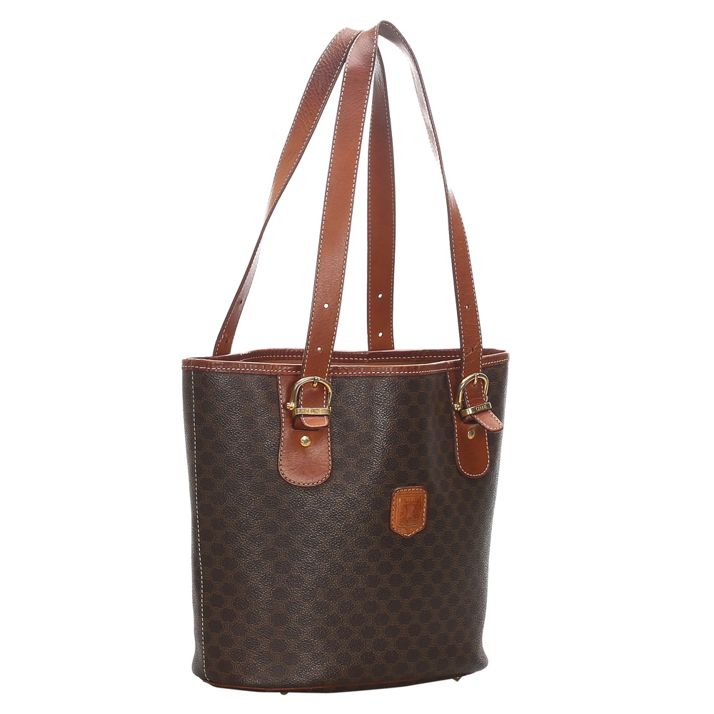 

Celine Brown/Dark Brown Macadam Canvas Tote Bag