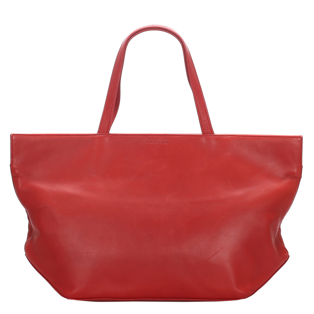 red celine luggage bag
