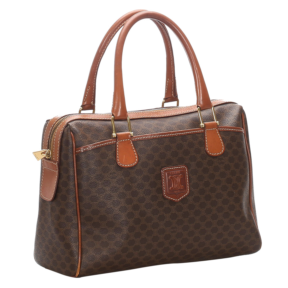 

Celine Brown/Dark Brown Macadam Canvas Bag