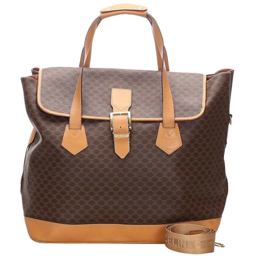 

Celine Brown Macadam Canvas Travel Bag