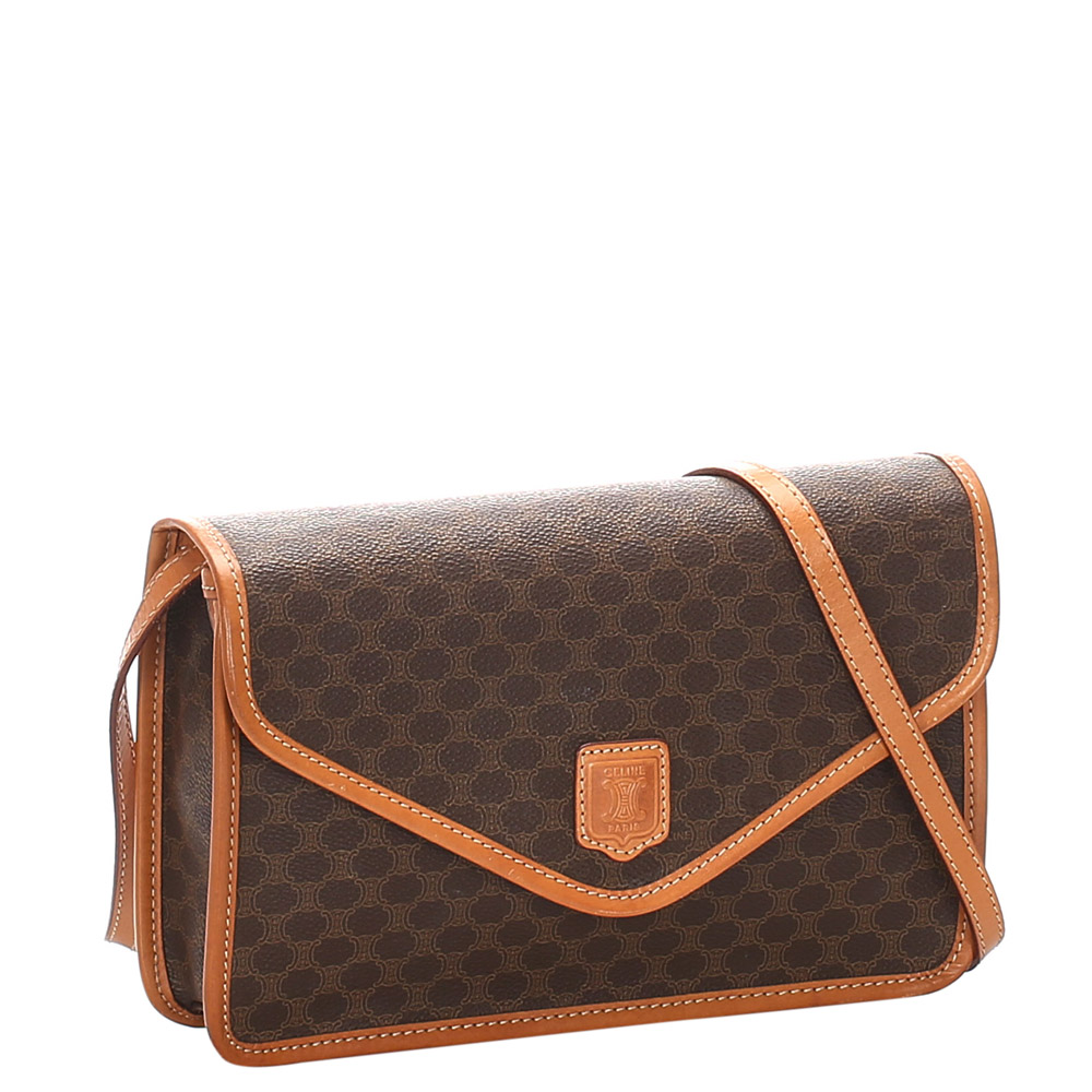 

Celine Brown Macadam Canvas Crossbody Bag