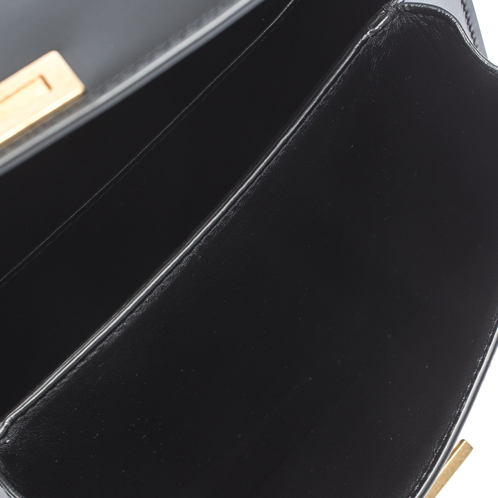 CELINE Box Calfskin Small Classic Box Flap Bag Black 267671