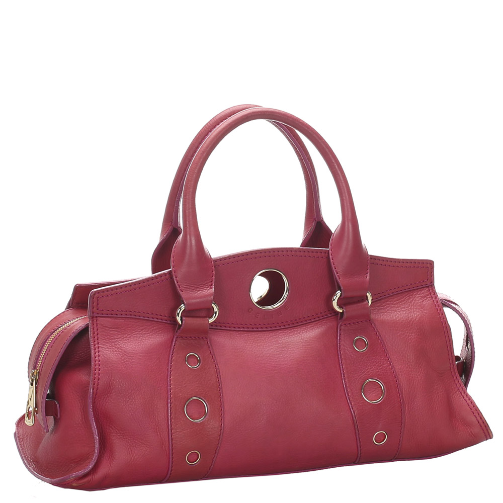 

Celine Red Leather Top Handle Bag