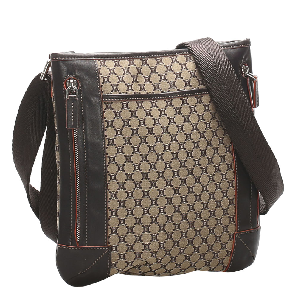 

Celine Green/Black Macadam Canvas Leather Bag