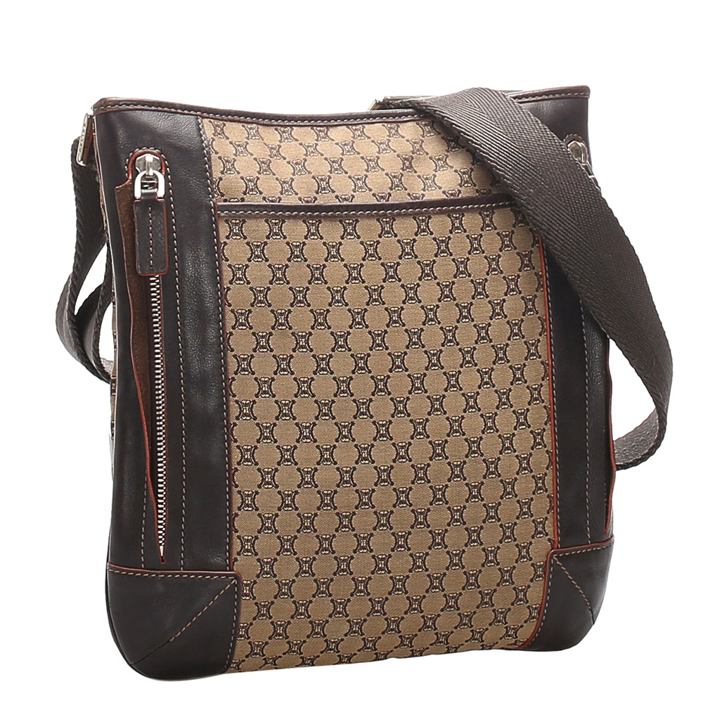 

Celine Brown Macadam Canvas Crossbody Bag