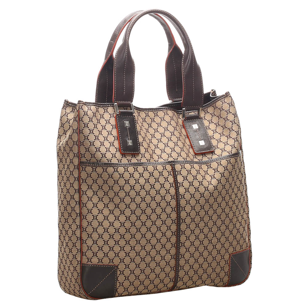 

Celine Brown Macadam Canvas Tote Bag