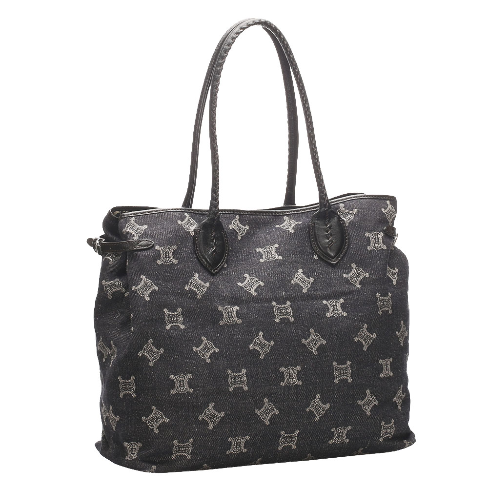 

Celine Blue Macadam Denim Tote Bag