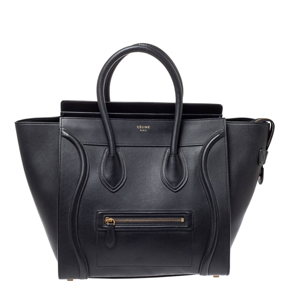 Celine Black Leather Mini Luggage Tote Celine | The Luxury Closet
