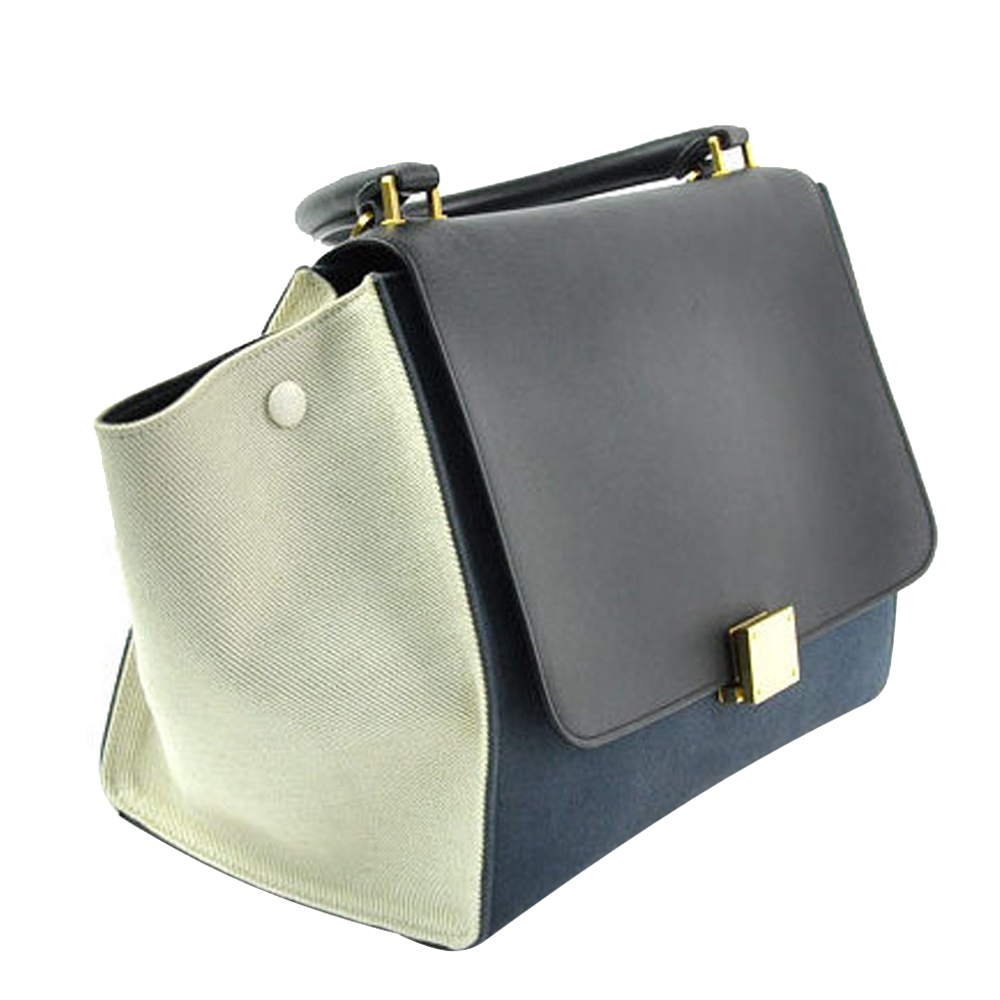 

Celine Leather  Trapeze Satchels, Multicolor