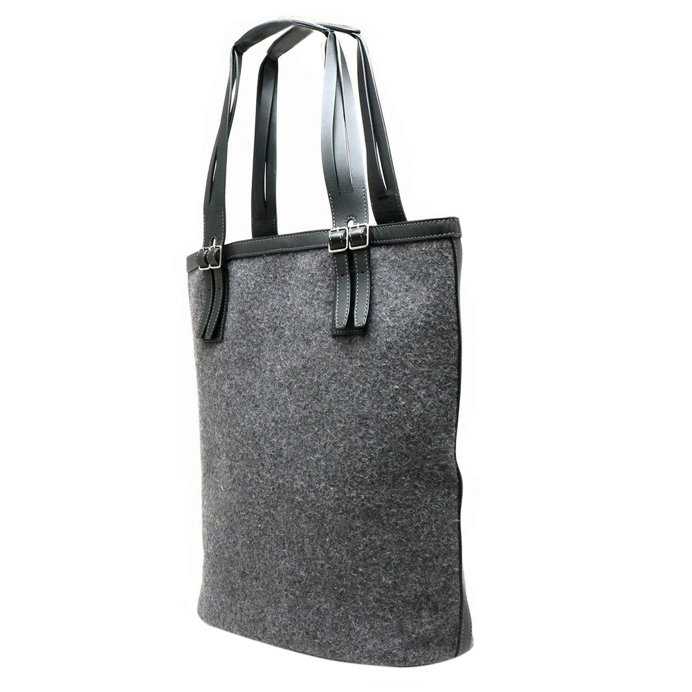 

Celine Grey Wool, Leather Totes, Black
