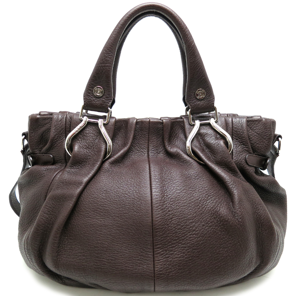 

Celine Dark Brown Leather Pillow Shoulder Bag