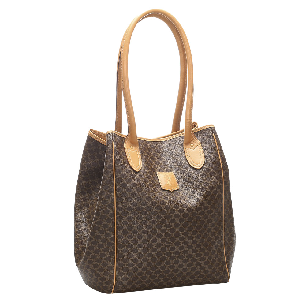 

Celine Beige/Brown Canvas Macadam Tote Bag