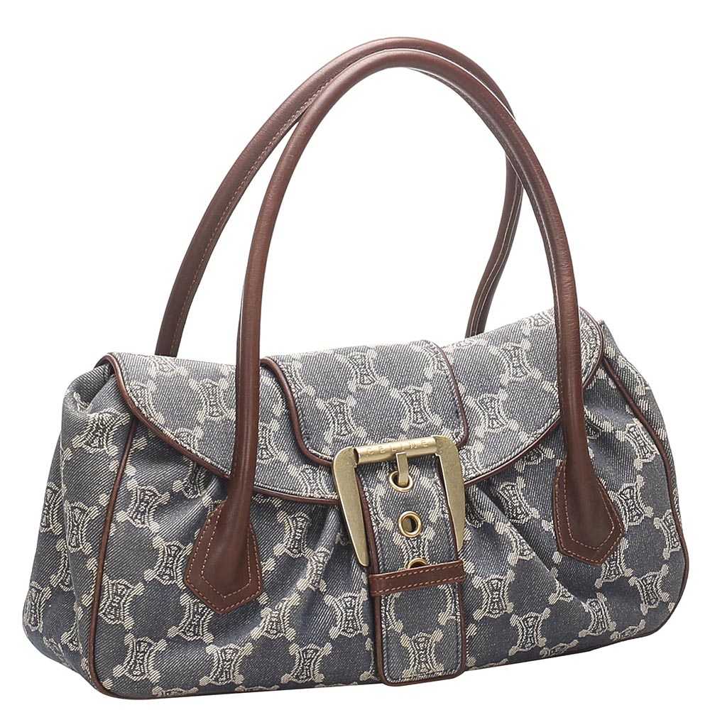 

Celine Blue/Brown Denim Macadam Shoulder Bag