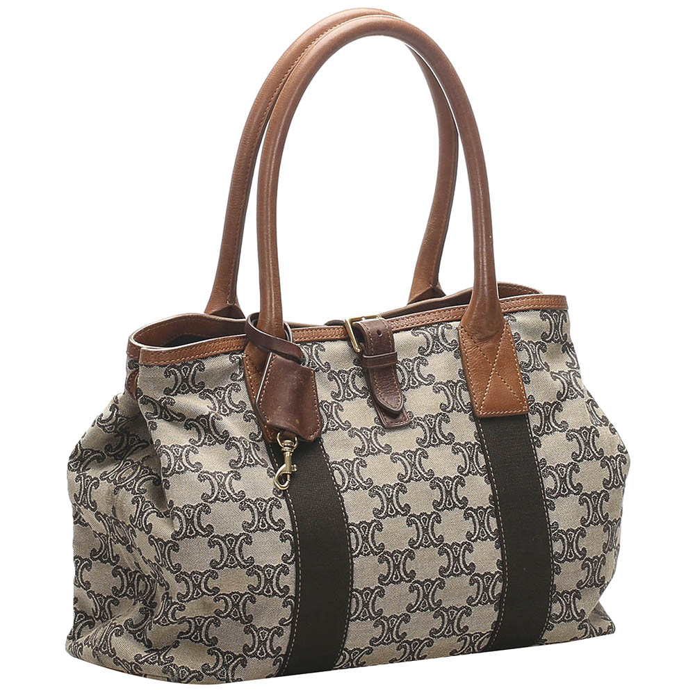 

Celine Beige/Brown Canvas Macadam Tote Bag