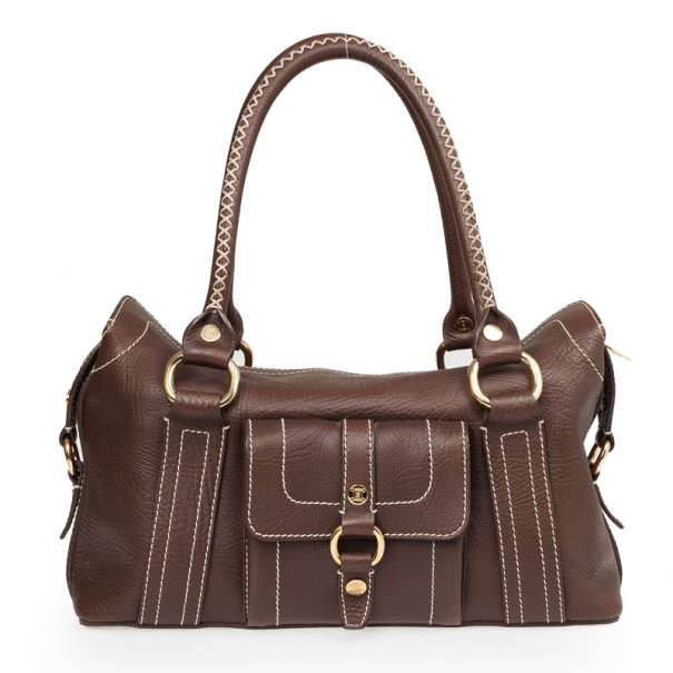 Pre Owned Celine Brown Leather Classic Tote