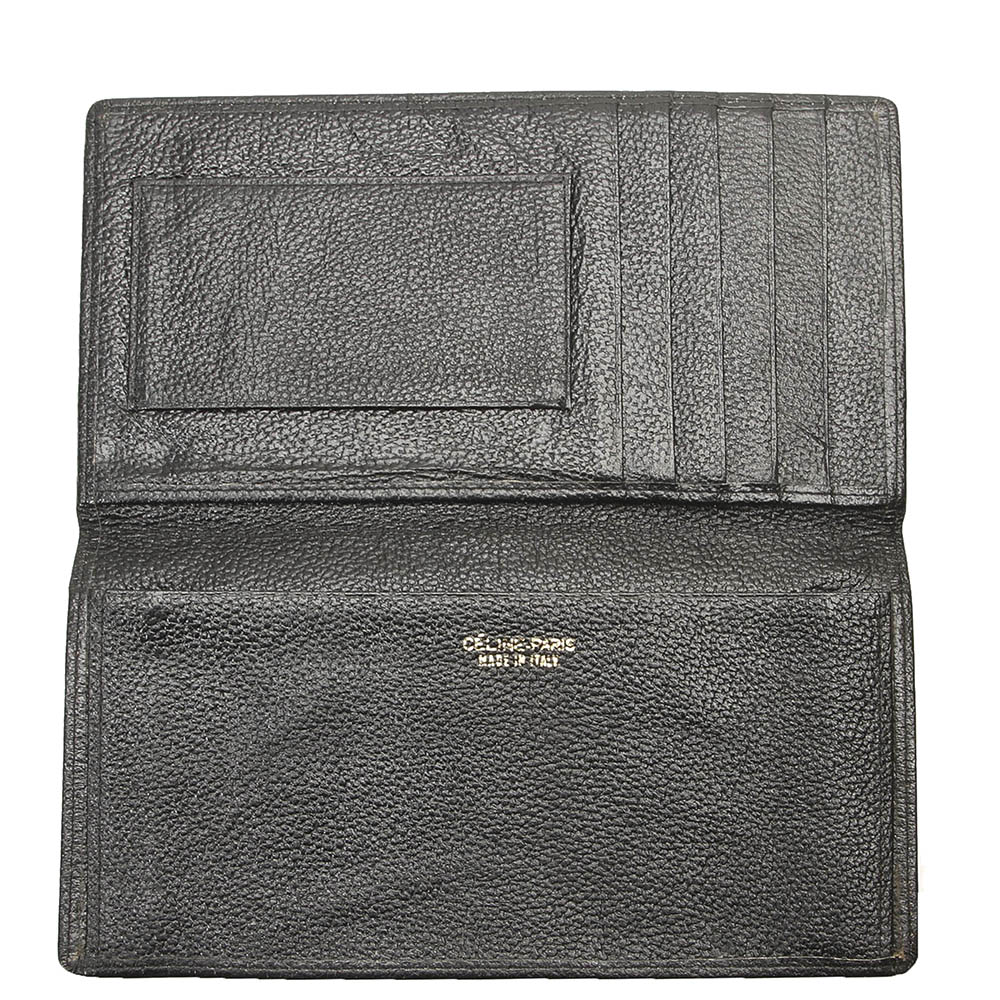 

Celine Black Leather Long Wallet