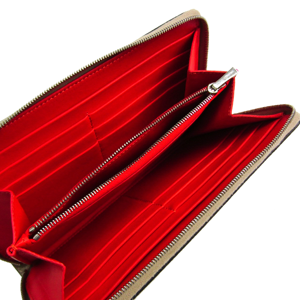 

Celine Beige Leather Large Ziped Multifunction Wallet