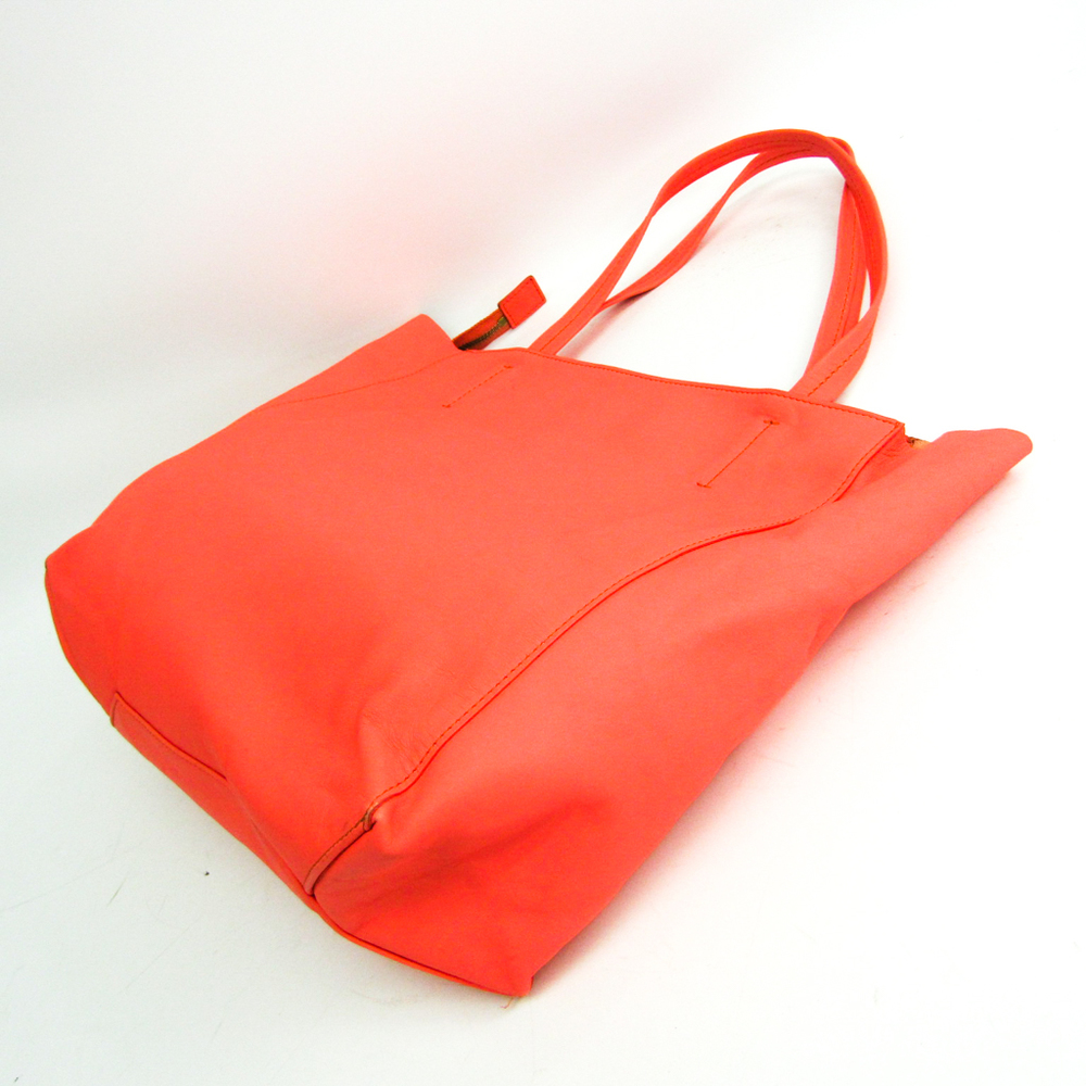 

Celine Orange Horizontal Cabas Leather Tote Bag