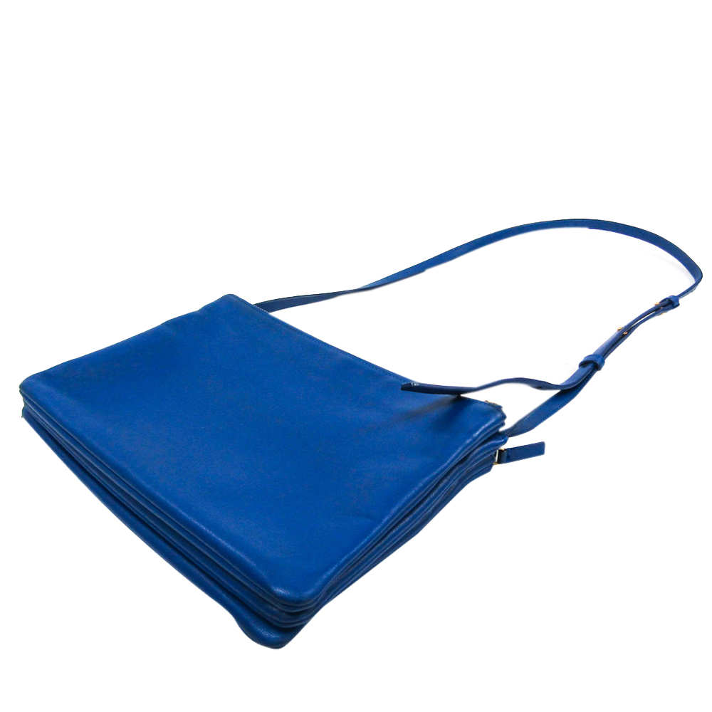

Celine Blue Leather Trio Large Shoulder Bag