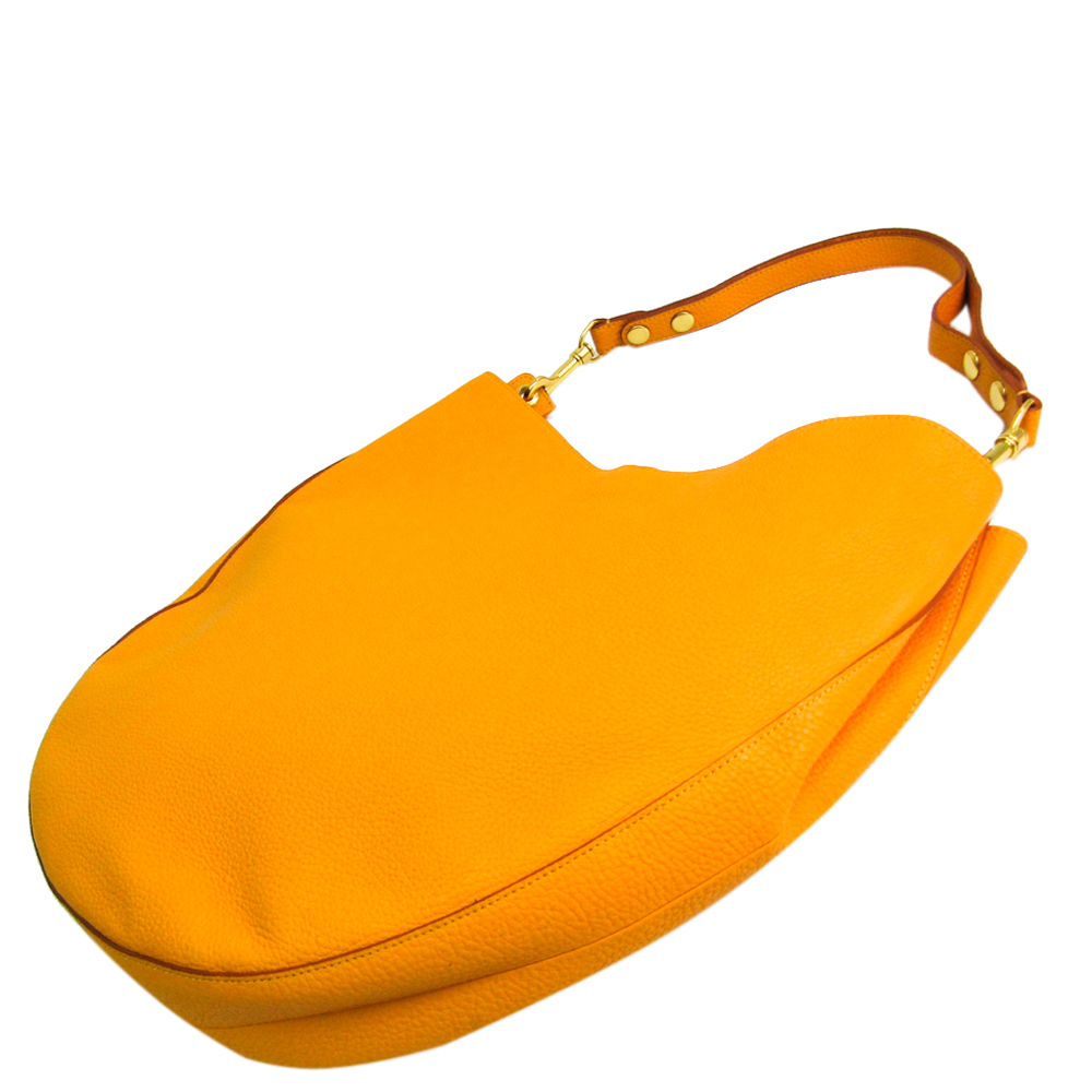 

Celine Yellow Leather Hobo Bag
