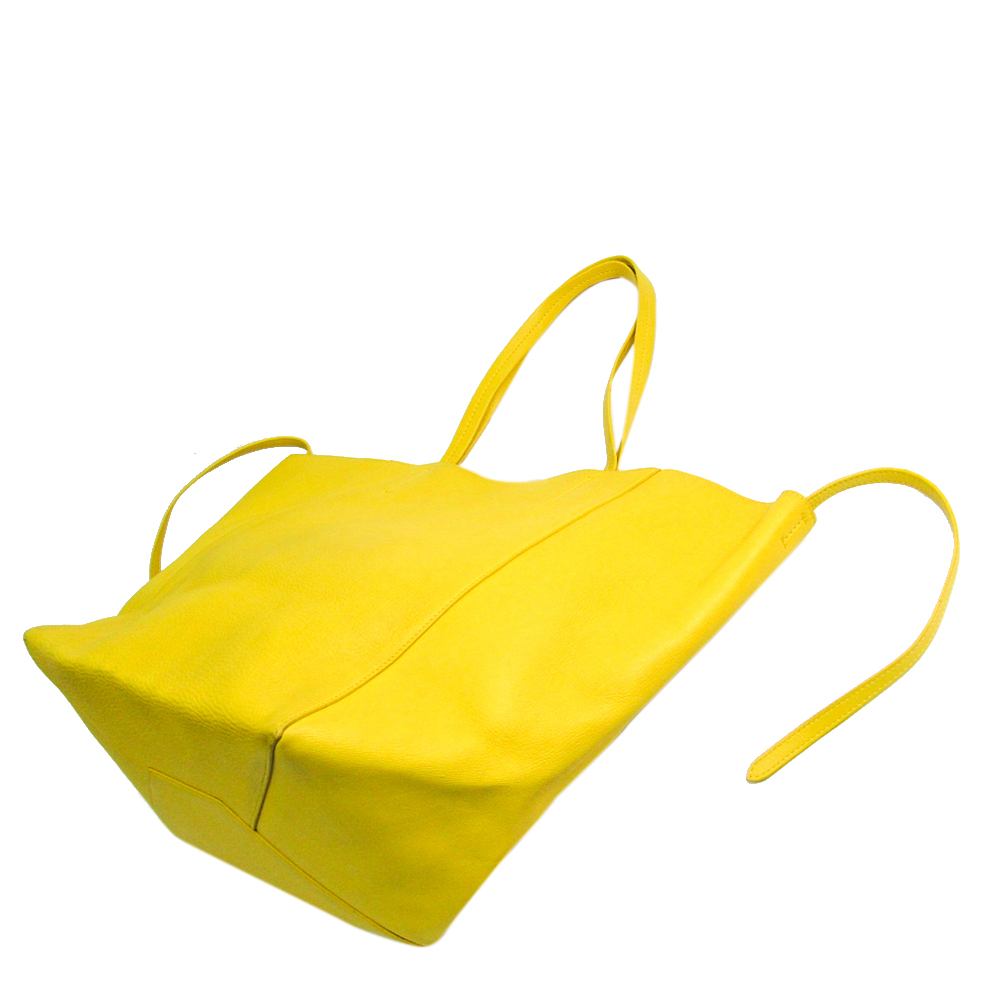 

Celine Yellow Leather Hippo Phantom Tote Bag