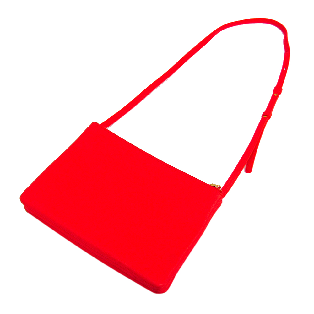 

Celine Red Leather  Trio Shoulder Bag