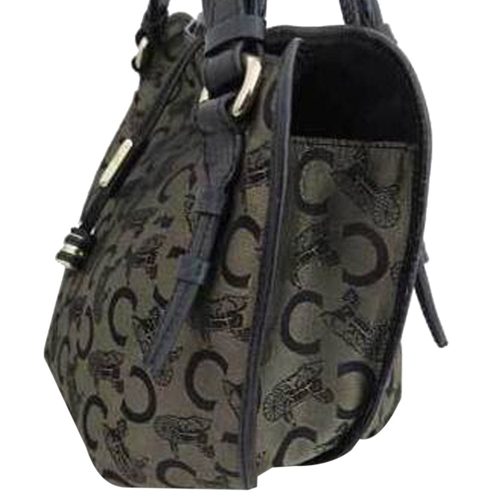 

Celine Brown/Black Canvas Satchel Bag