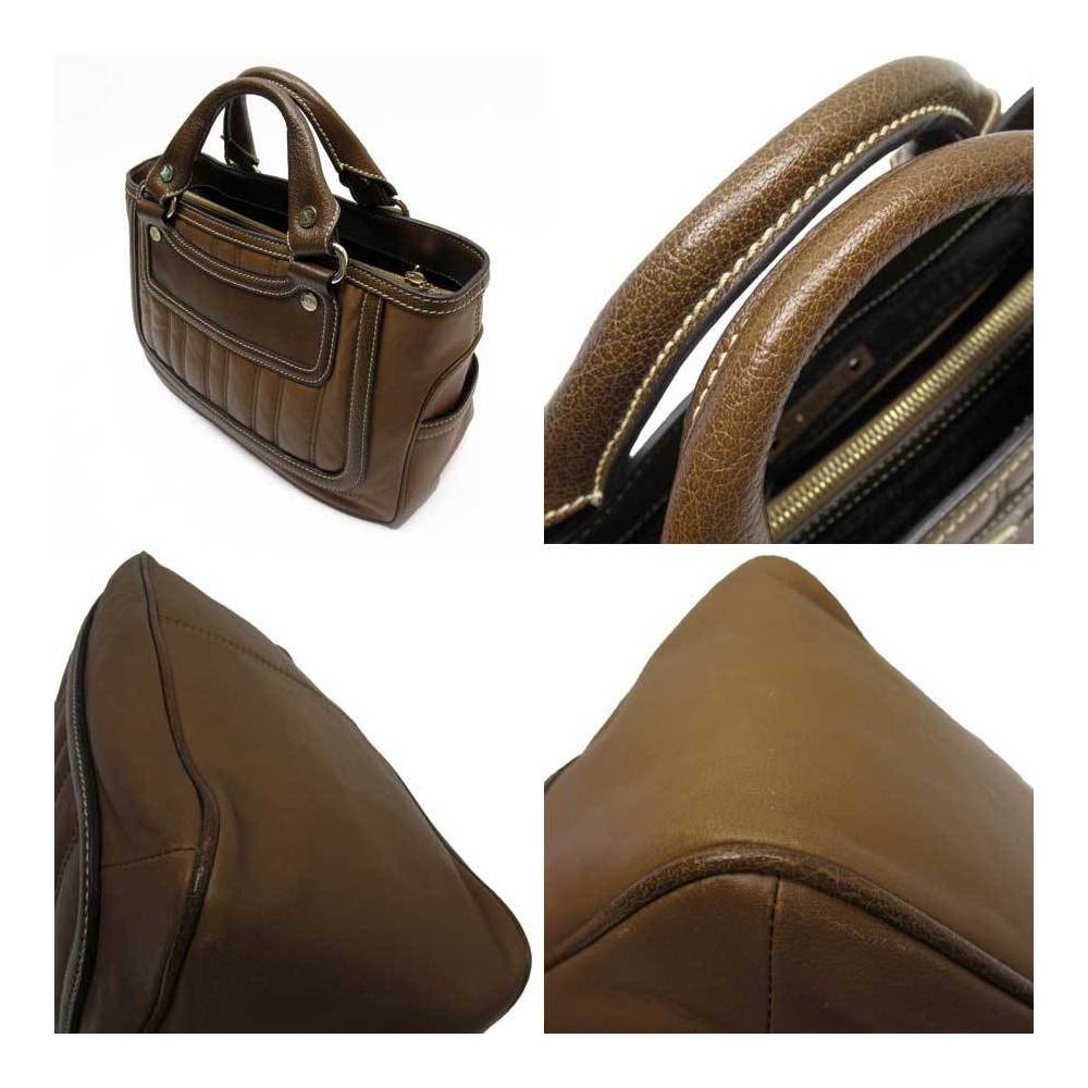 

Celine Brown Leather Satchel Bag