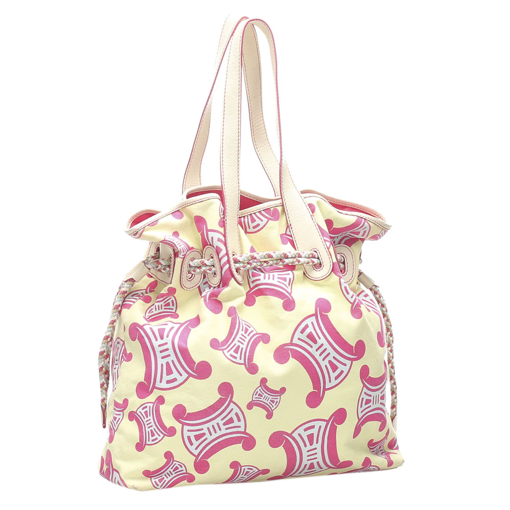 

Celine Pink/Beige Printed Canvas Tote Bag