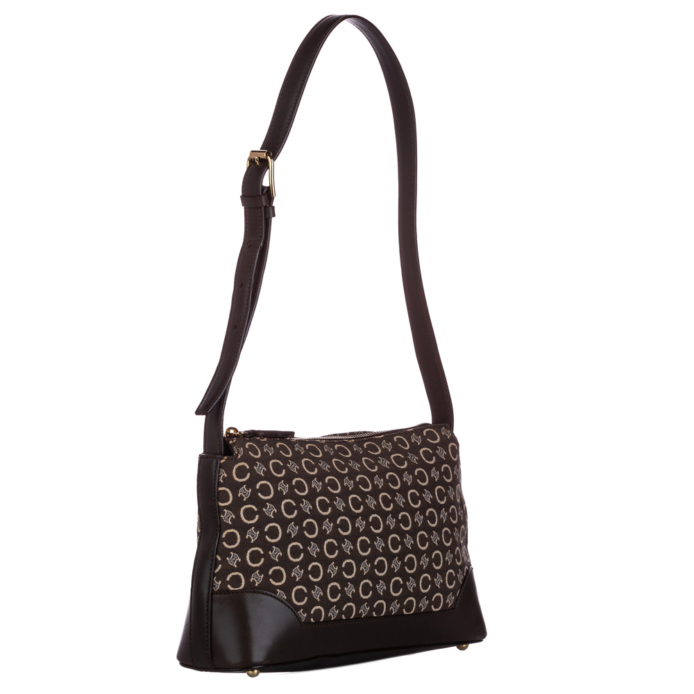 

Celine Brown/Dark Brown Macadam Canvas Shoulder Bag