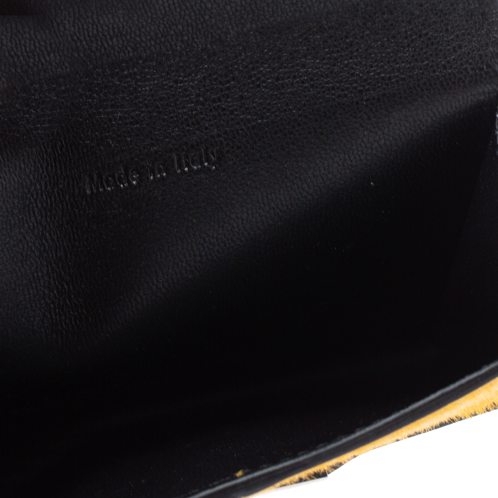 

Celine Multicolor Leather and Calfhair Diamond Card Case