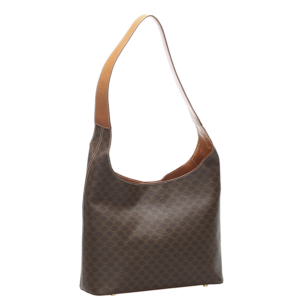 

Celine Brown Coated Canvas Macadam Bag