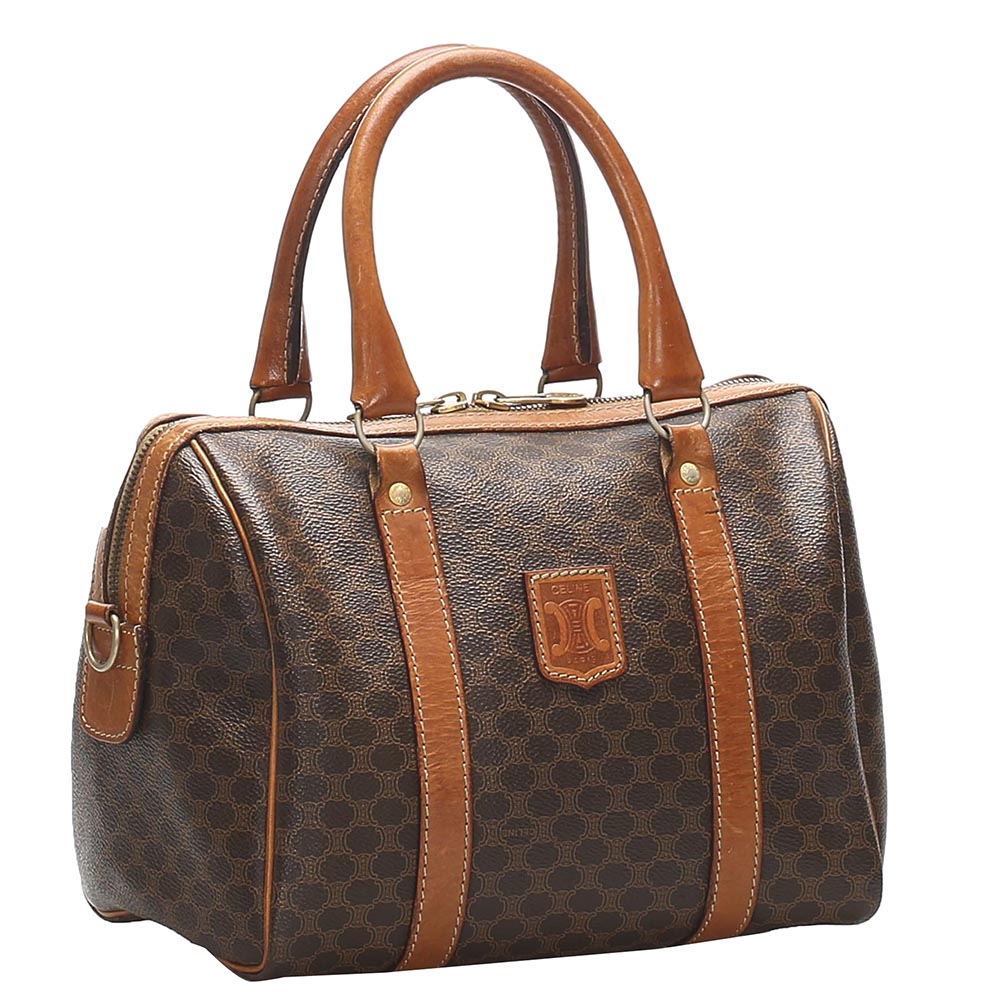 

Celine Brown Coated Canvas Macadam Bag