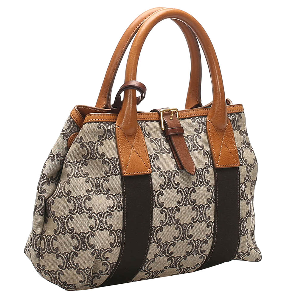 

Celine Brown Macadam Canvas Satchel