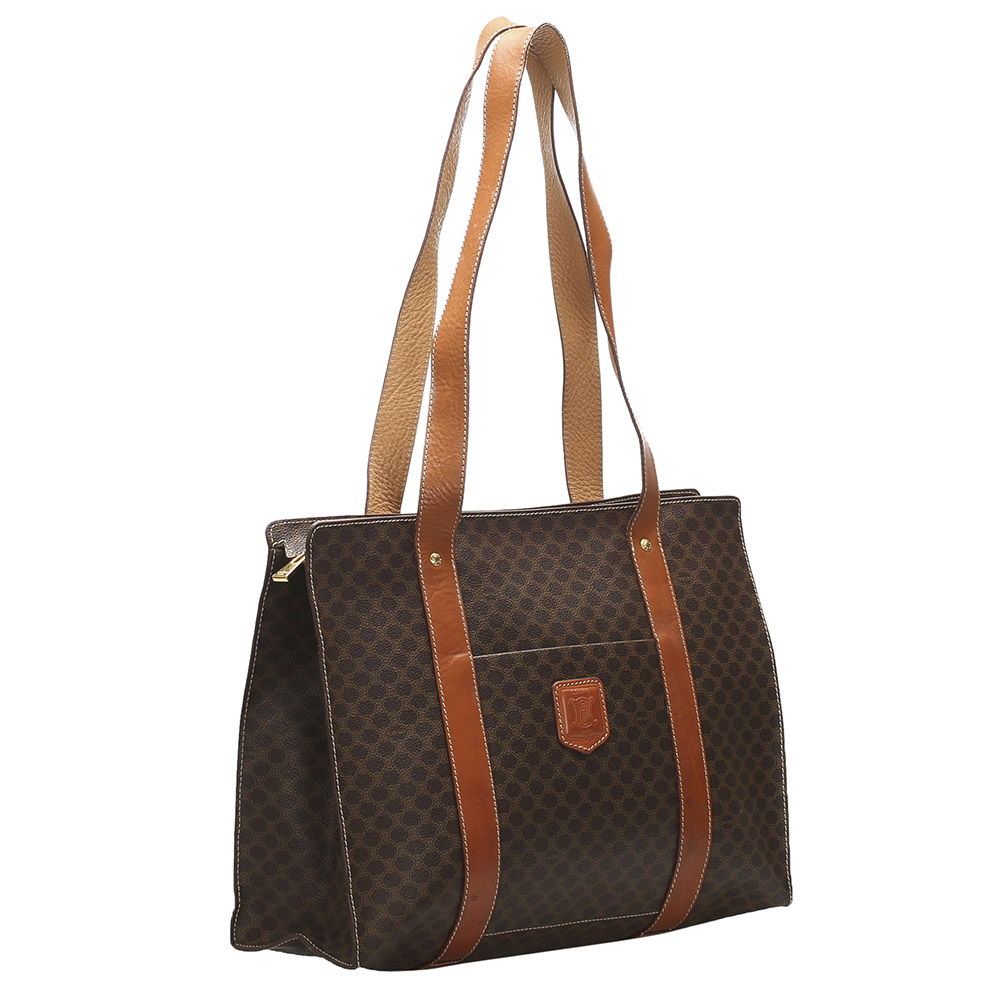 

Celine Brown/Beige Canvas Macadam Tote Bag