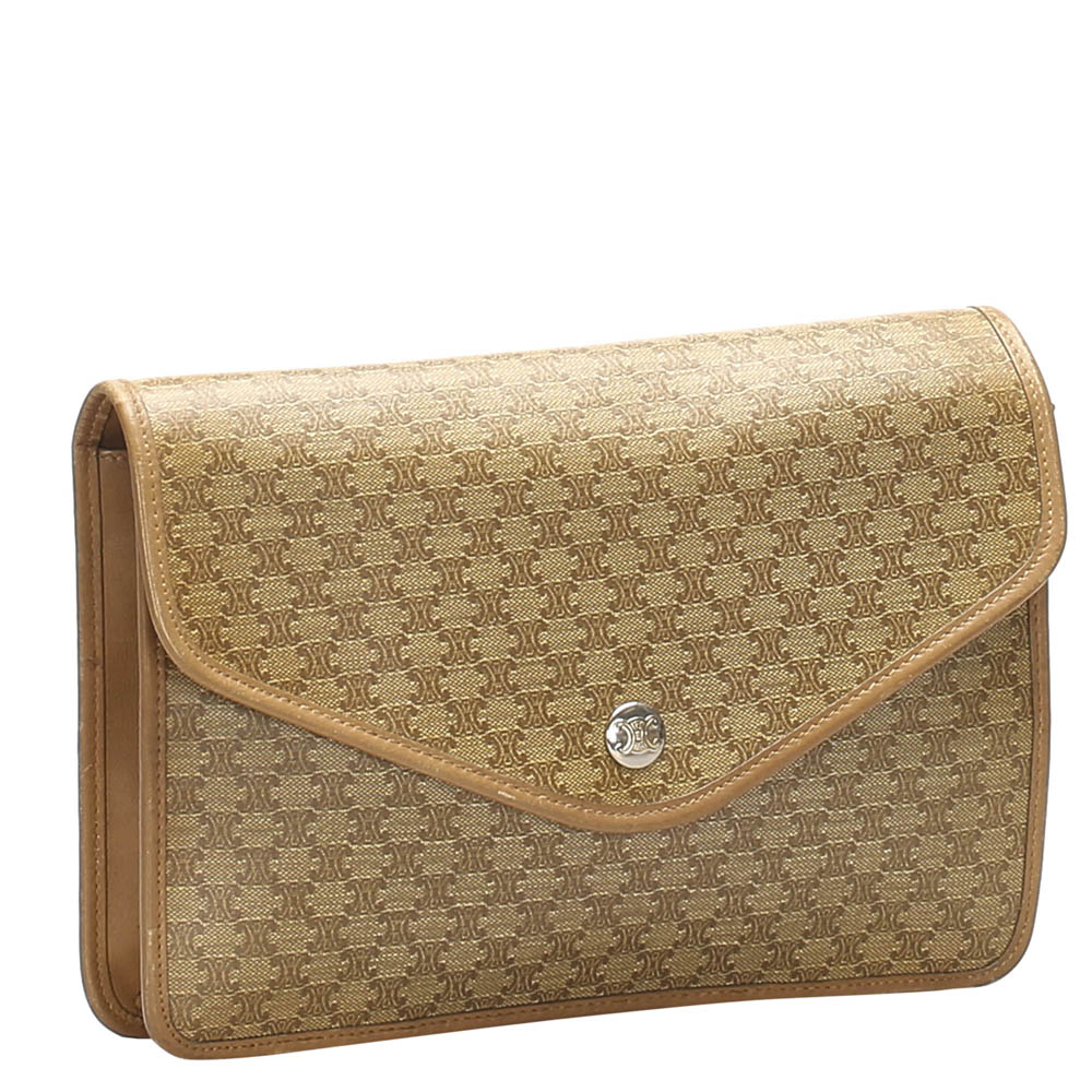 

Celine Beige Coated Canvas Flap Clutches