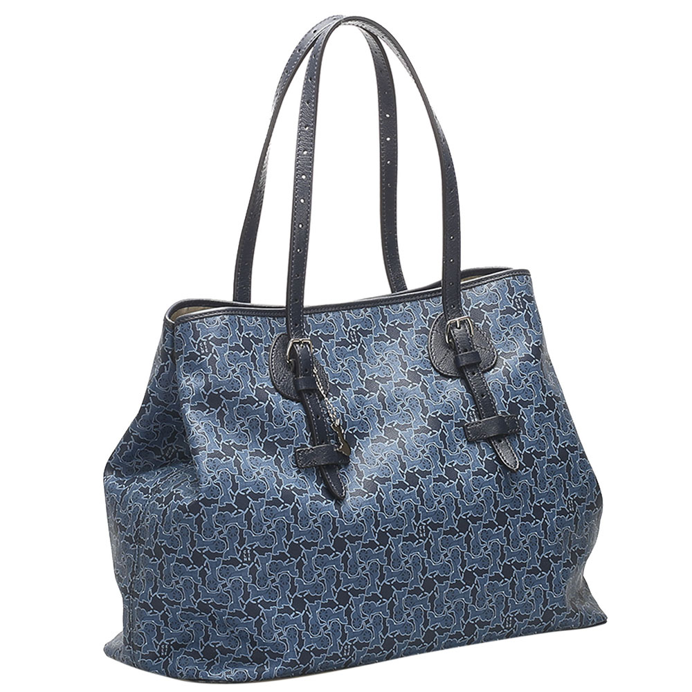 

Celine Blue Canvas Carriage Tote Bag