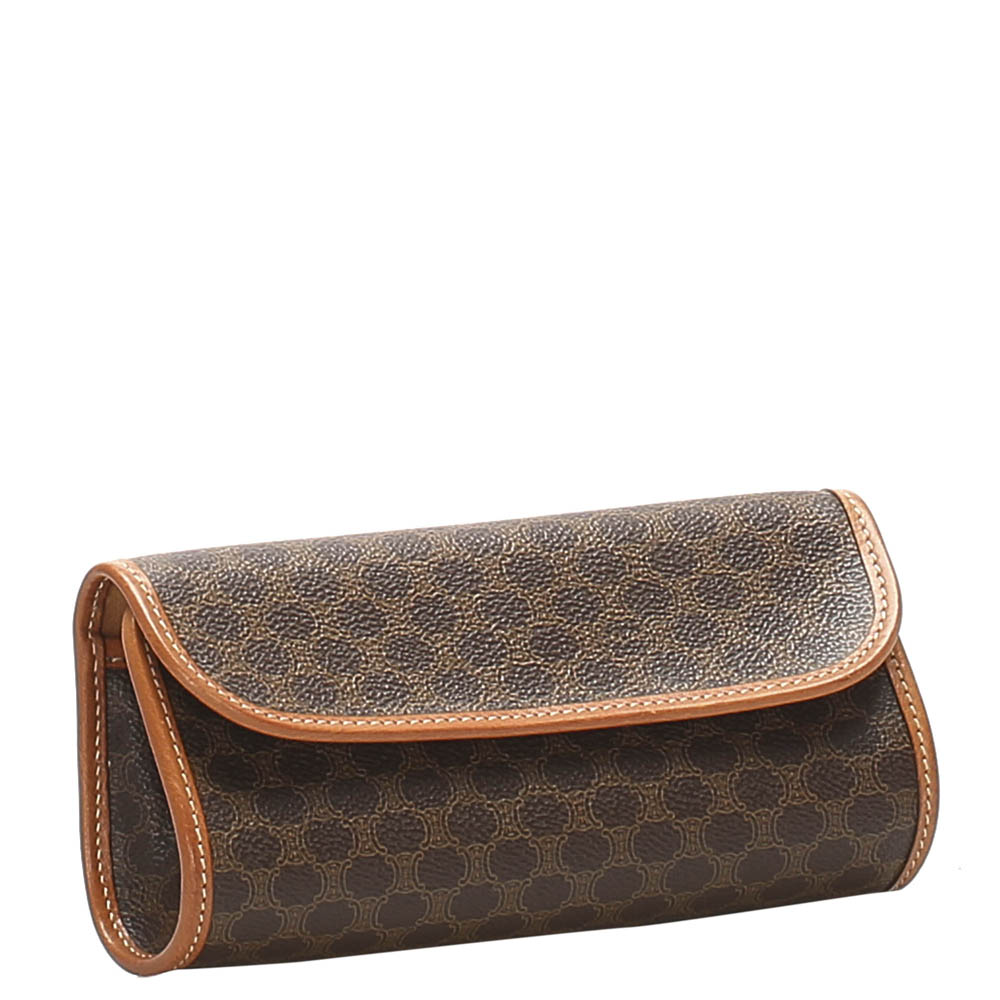 

Celine Brown Coated Canvas Macadam Clutch