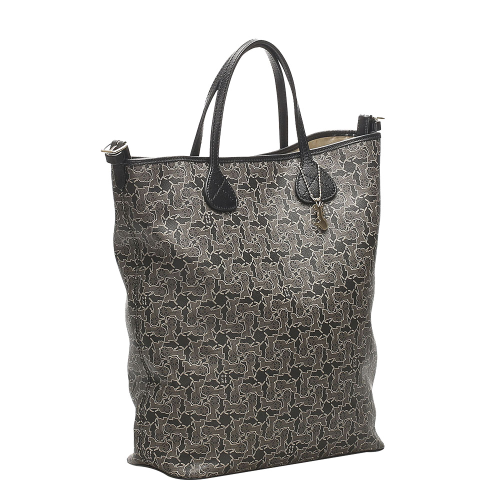 

Celine Brown Coated Canvas Carriage Satchel, Multicolor