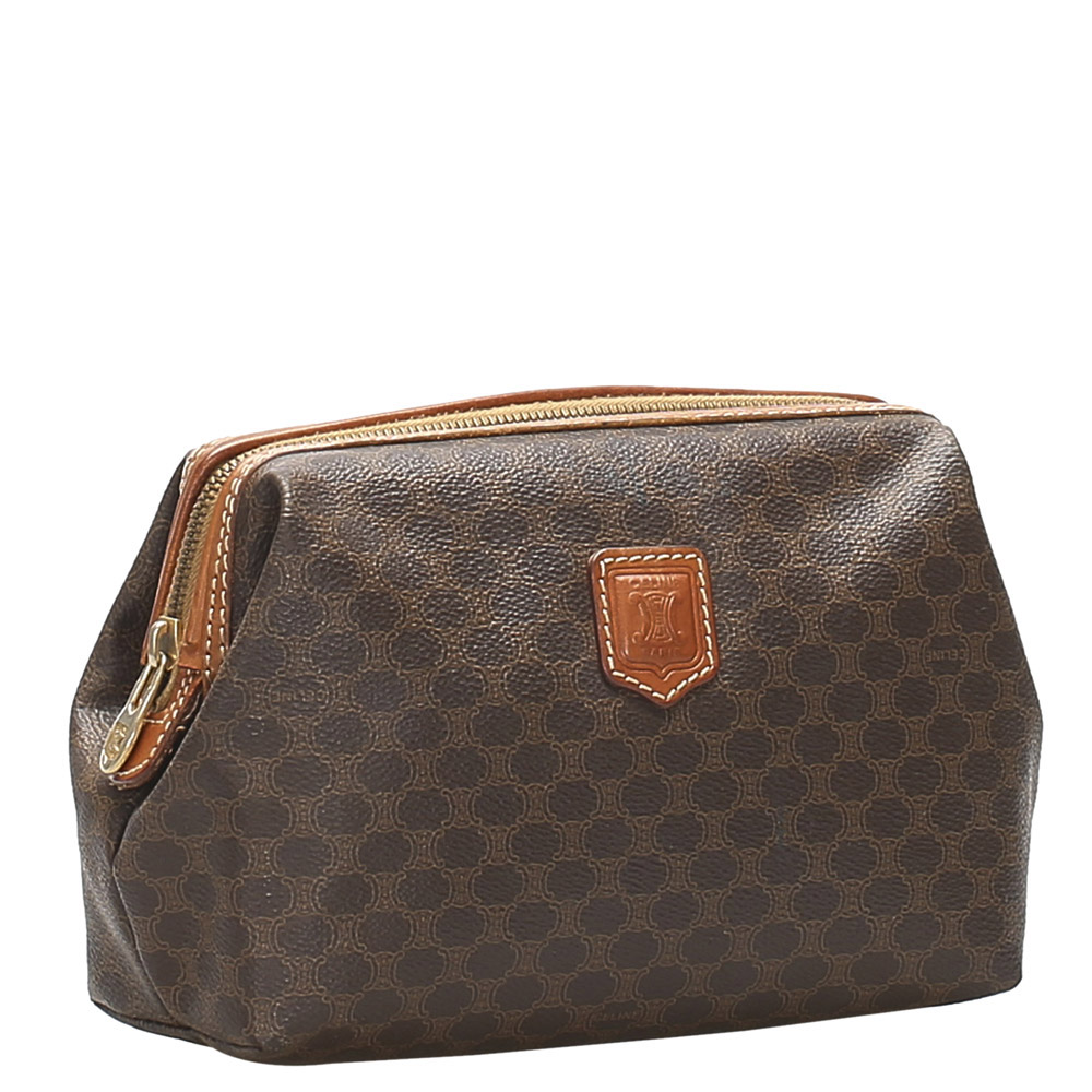 

Celine Brown Macadam Canvas Clutch Bag