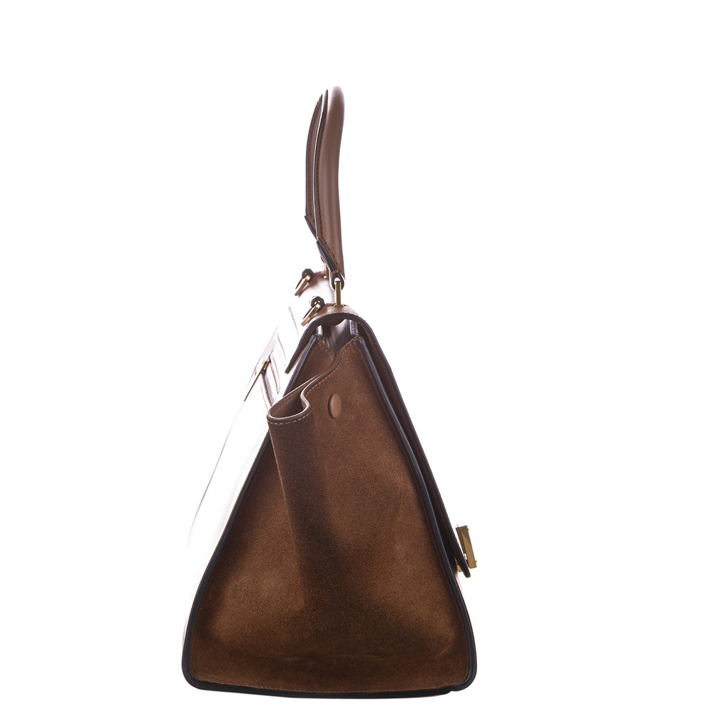 

Celine Brown Leather Trapeze  Top Handle Bag