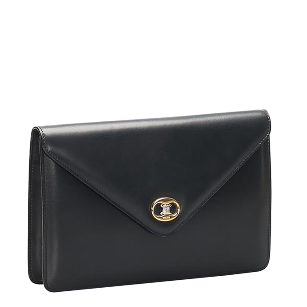 

Celine Black Leather Clutch Bag