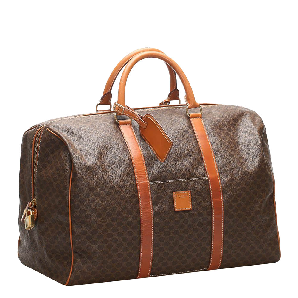 

Macadam Brown Macadam Canvas Vintage Triomphe Boston Duffle Bag