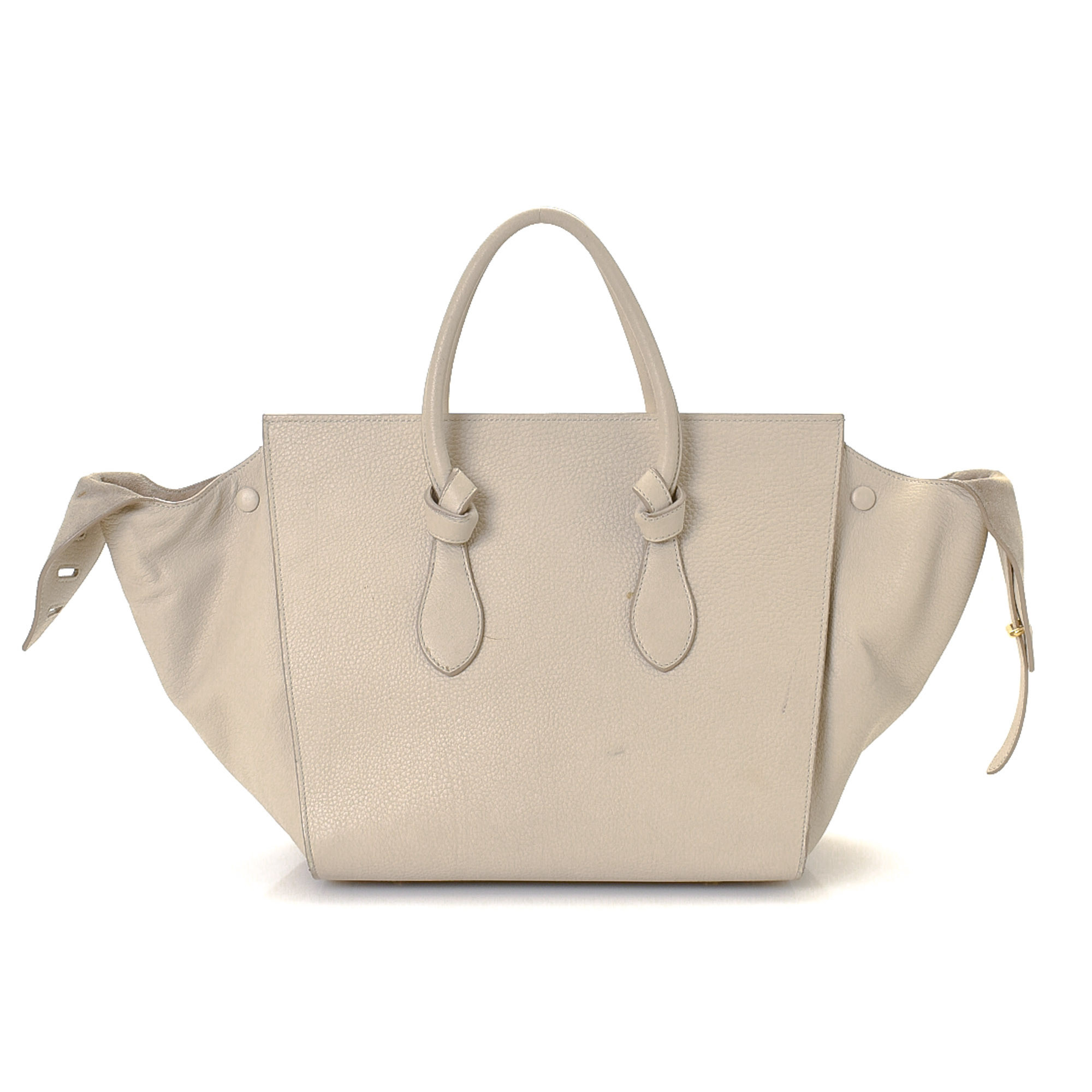 

Celine Ivory Leather Tie Tote Bag, Cream